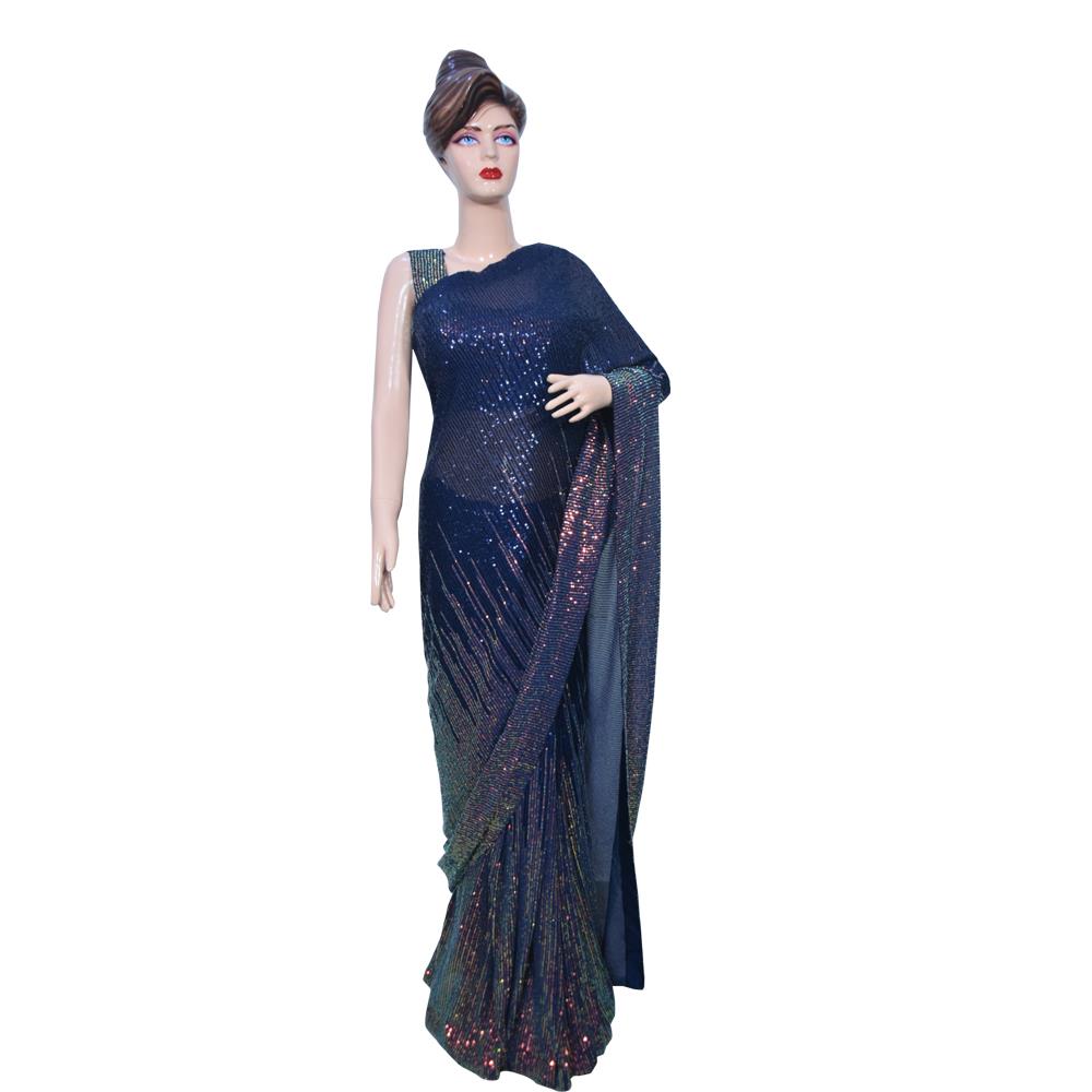 DESIGNER SEQUIEN SAREE WITH BLOUSE