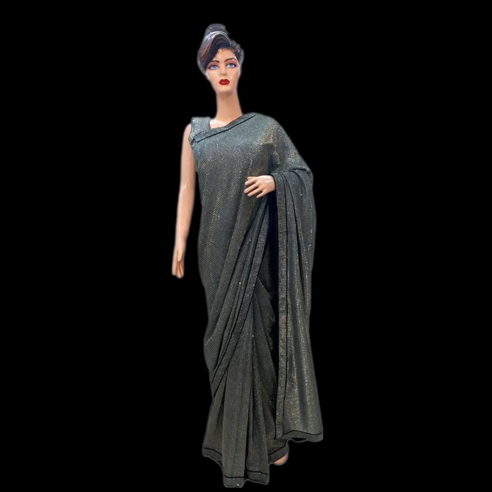 SILVER GREY DESIGNER SAREE