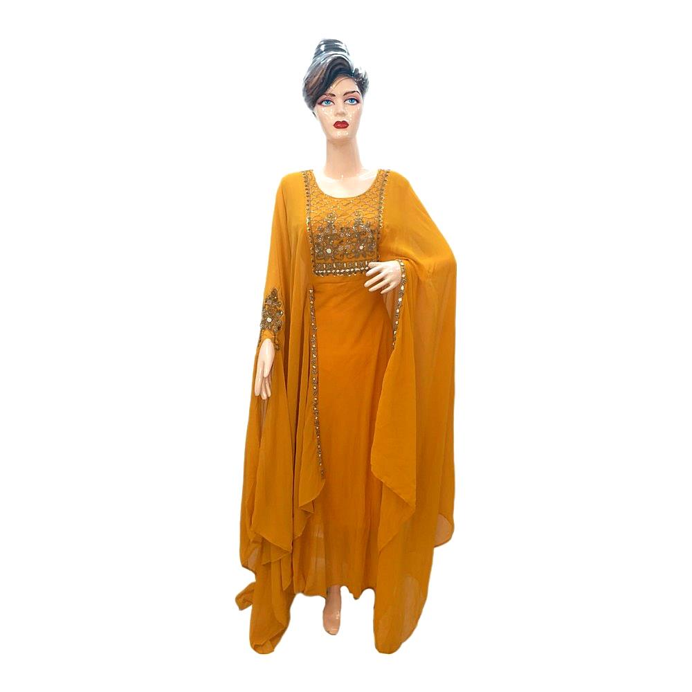 KAFTAN YELLOW LONG DRESS