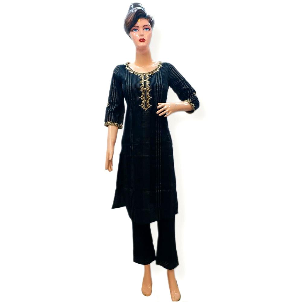 AURELIA BLACK GOLDEN KURTI WITH PANT SET